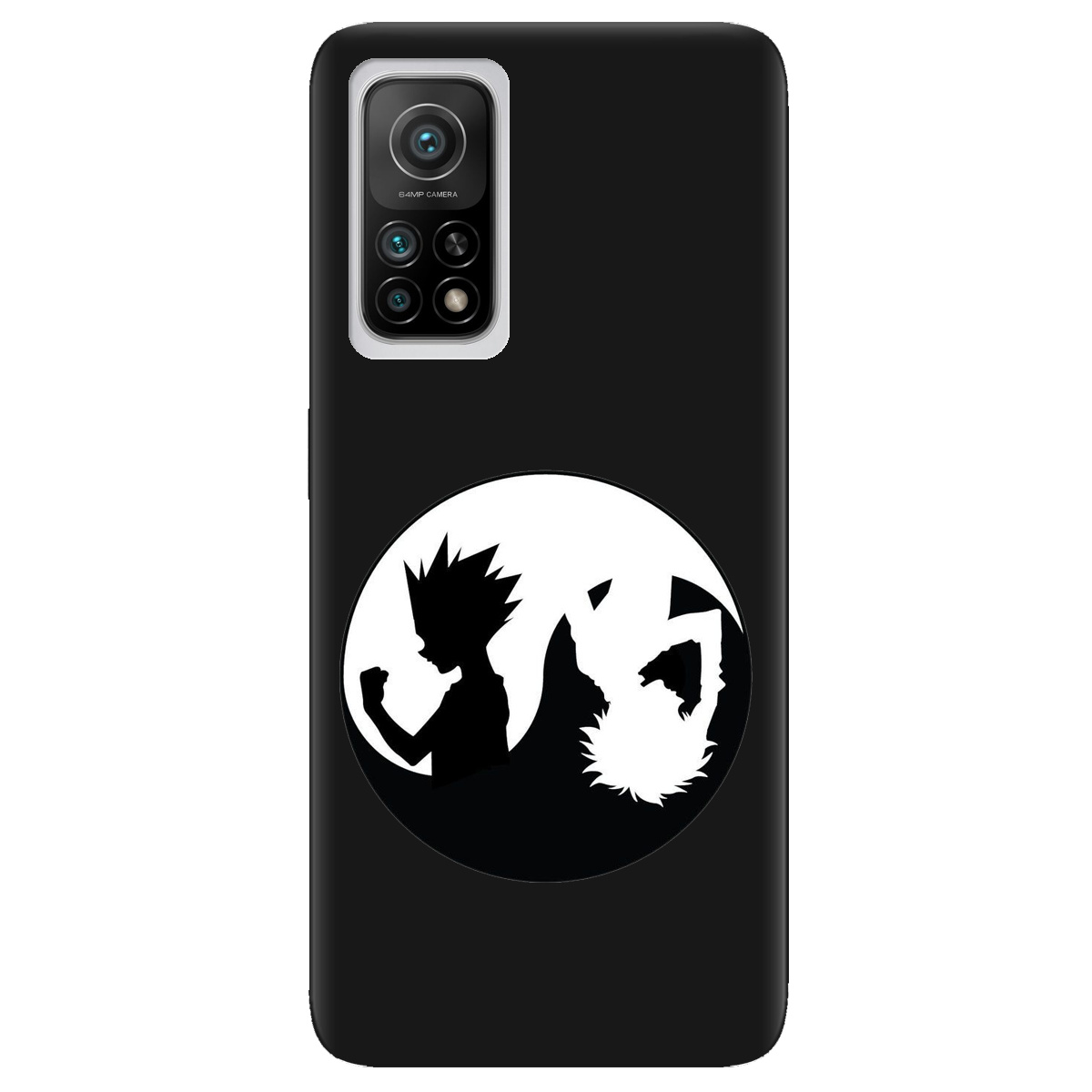 Чехол для Xiaomi Mi 10T/ Mi 10T Pro черный матовый soft touch Ying Yang Hunter x Hunter - фото 1 - Чехлы для телефонов