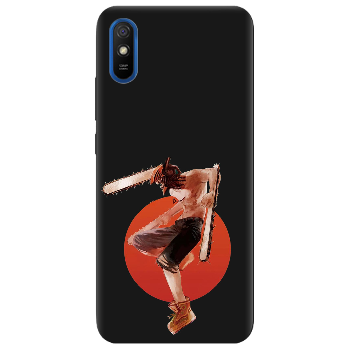 Чехол для Xiaomi Redmi 9A черный матовый soft touch Денджі - фото 1 - Чехлы для телефонов