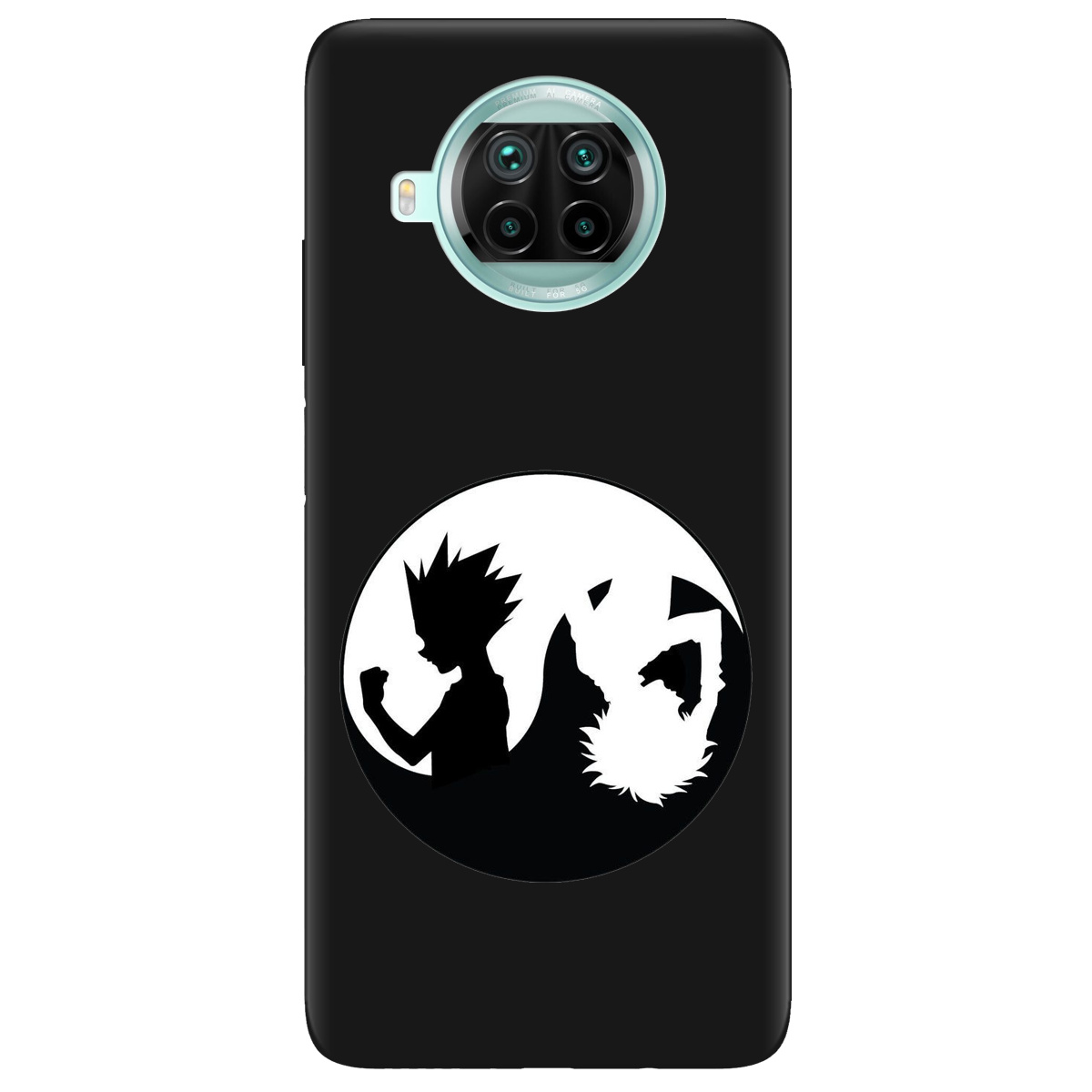 Чохол для Xiaomi Mi 10T Lite чорний матовий soft touch Ying Yang Hunter x Hunter - фото 1 - Чохли для телефонів
