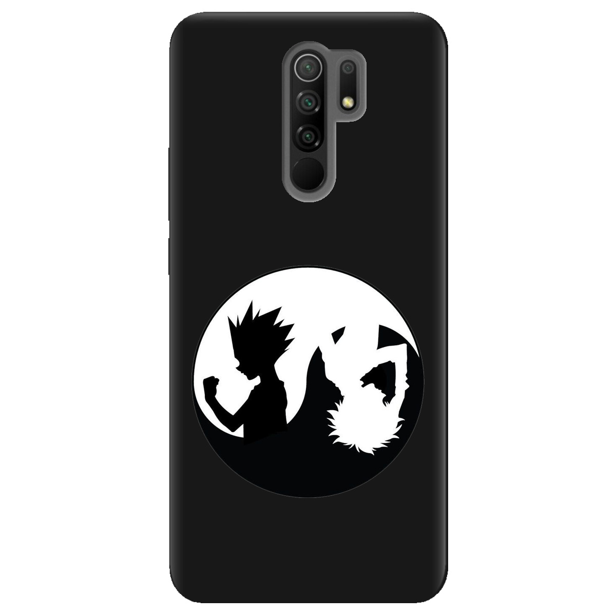 Чехол для Xiaomi Redmi 9 черный матовый soft touch Ying Yang Hunter x Hunter - фото 1 Чехол для Xiaomi Redmi 9 черный матовый soft touch Ying Yang Hunter x Hunter - фото 1 - Чехлы для телефонов
