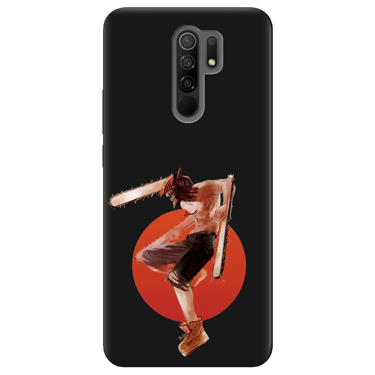 Чохол для Xiaomi Redmi 9 чорний матовий soft touch Денджі - фото 1 - Чохли для телефонів