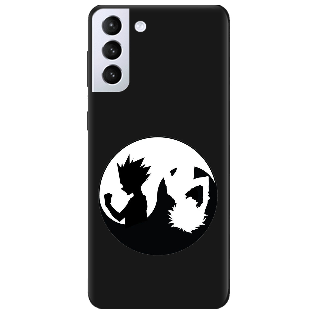 Чохол для Samsung Galaxy S21 Plus чорний матовий soft touch Ying Yang Hunter x Hunter - фото 1 - Чохли для телефонів