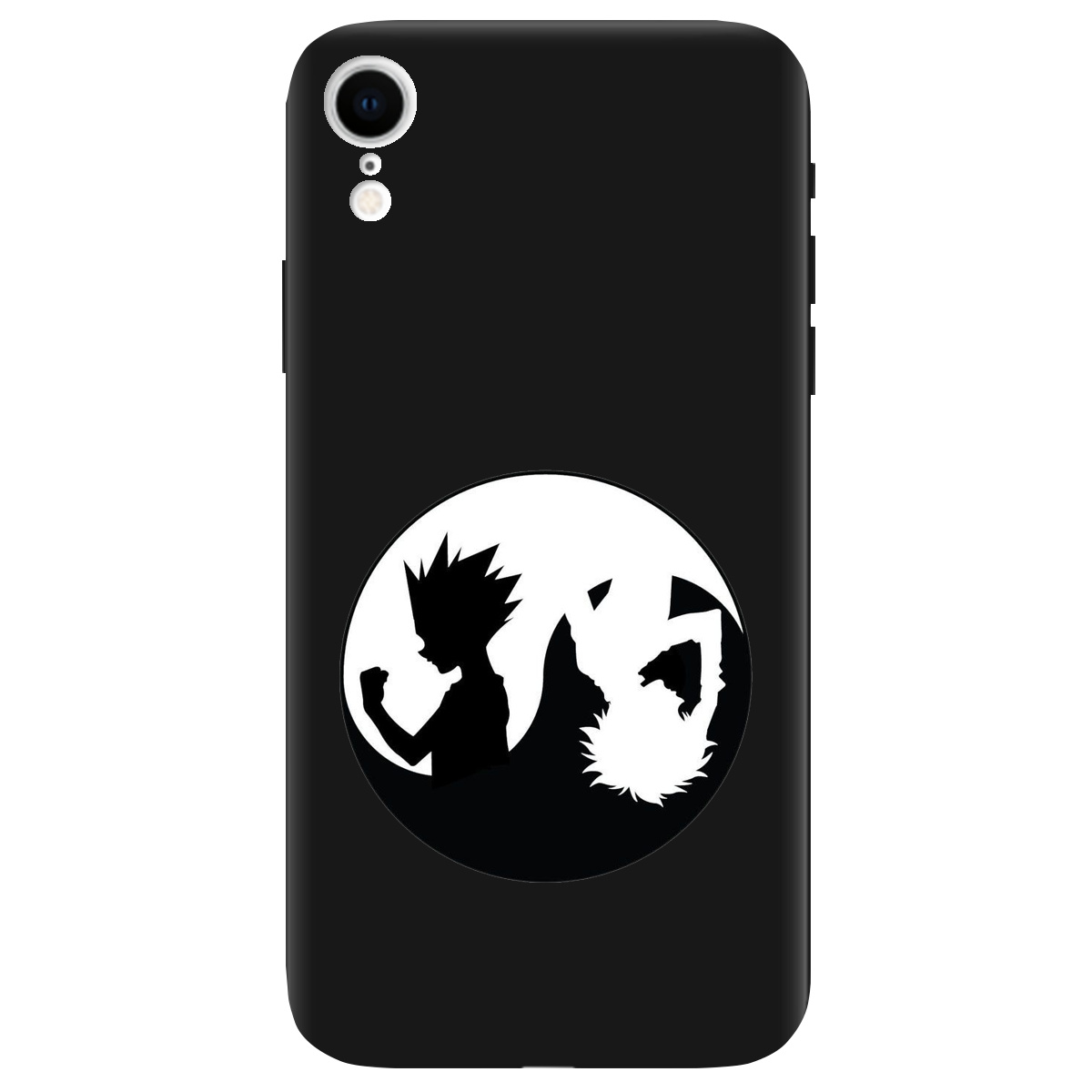 Чехол для Apple iPhone XR черный матовый soft touch Ying Yang Hunter x Hunter - фото 1 - Чехлы для телефонов