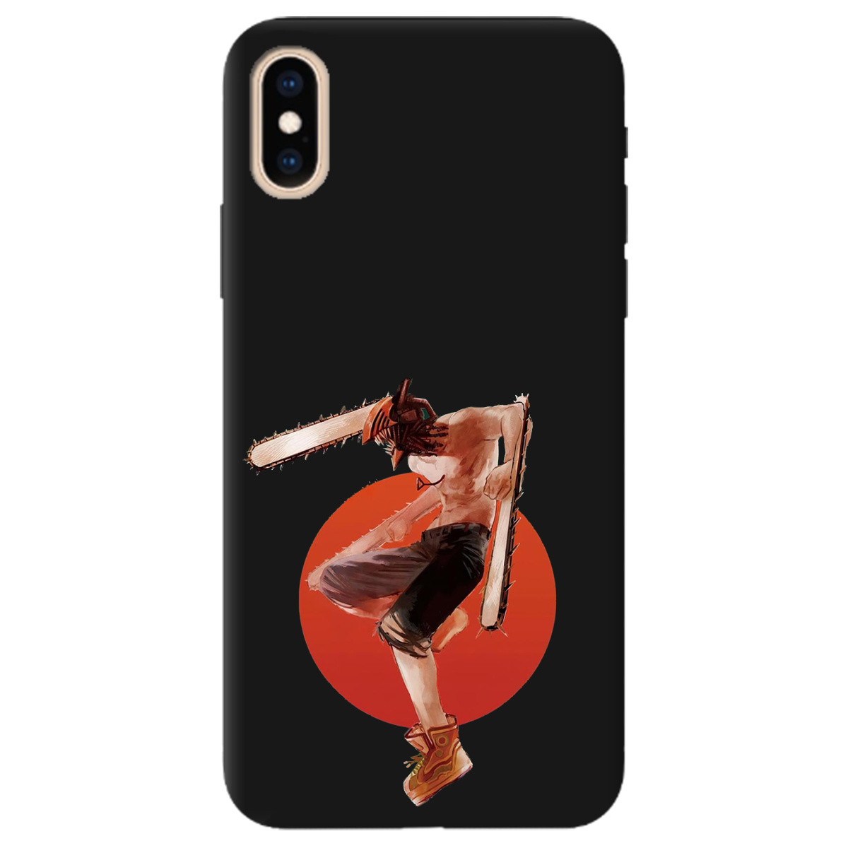 Чохол для Apple iPhone XS Max чорний матовий soft touch Денджі - фото 1 - Чохли для телефонів