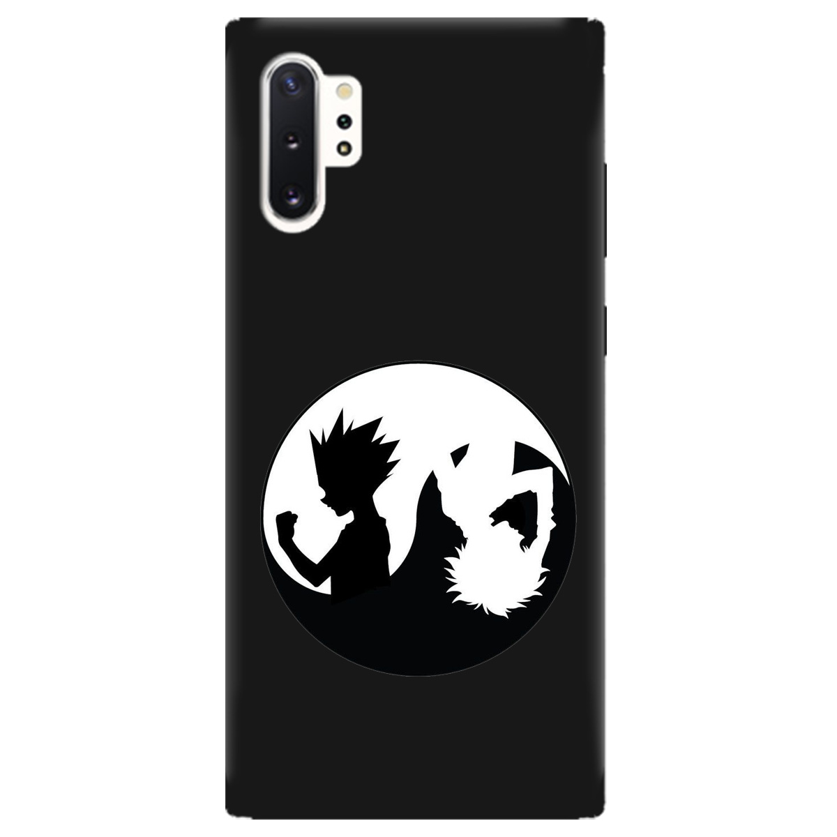 Чохол для Samsung Galaxy Note 10 Plus чорний матовий soft touch Ying Yang Hunter x Hunter - фото 1 - Чохли для телефонів