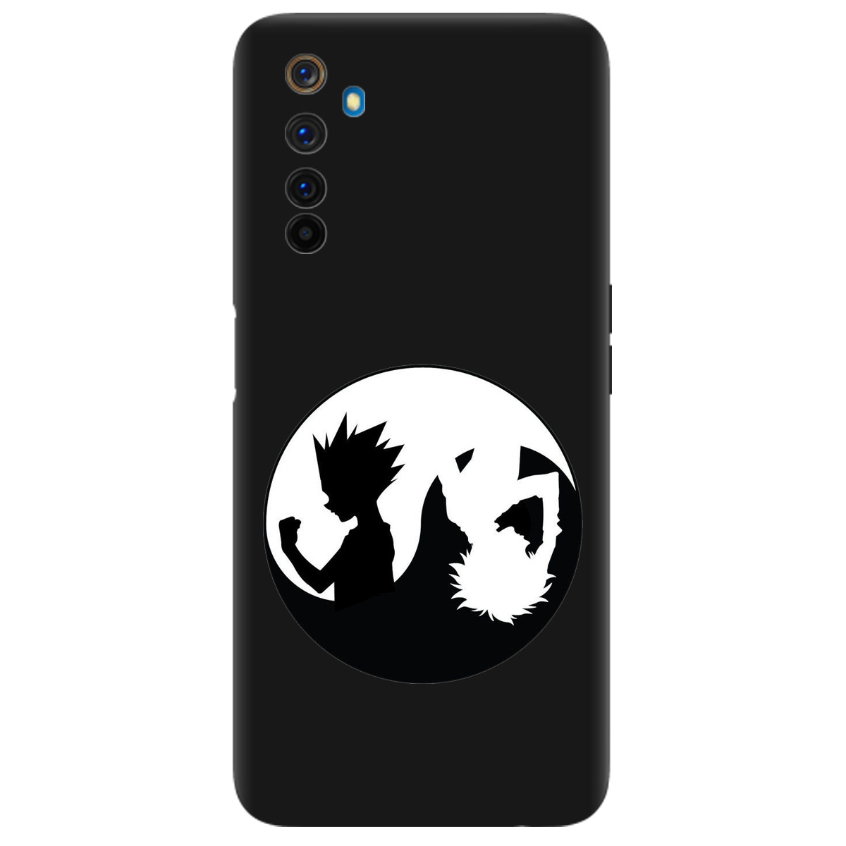 Чохол для Realme 6 Pro чорний матовий soft touch Ying Yang Hunter x Hunter - фото 1 Чохол для Realme 6 Pro чорний матовий soft touch Ying Yang Hunter x Hunter - фото 1 - Чохли для телефонів