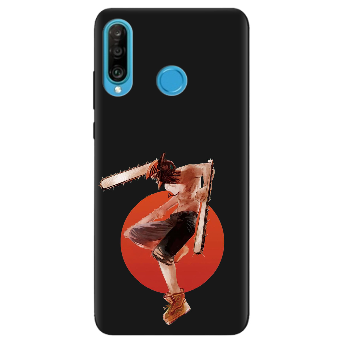 Чехол для Huawei P30 Lite черный матовый soft touch Денджі - фото 1 - Чехлы для телефонов