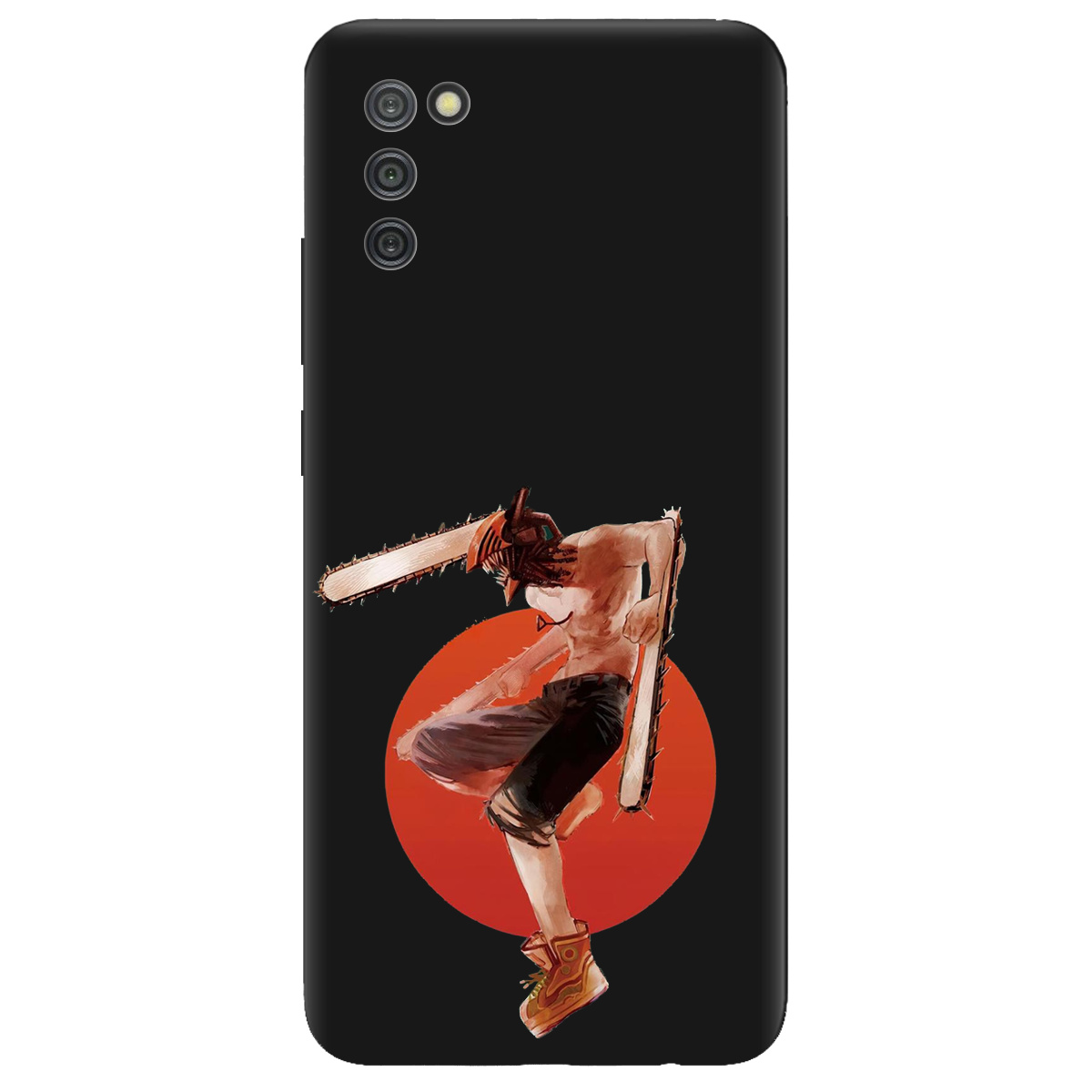 Чехол для Samsung Galaxy A02s черный матовый soft touch Денджі - фото 1 - Чехлы для телефонов