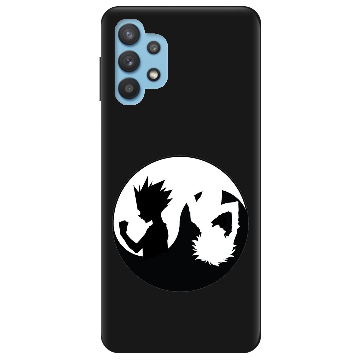 Чохол для Samsung Galaxy A32 4G чорний матовий soft touch Ying Yang Hunter x Hunter - фото 1 - Чохли для телефонів