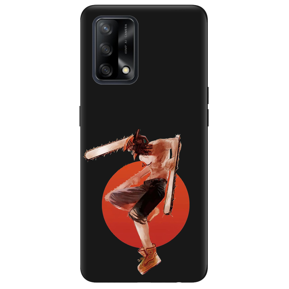 Чохол для Oppo A74 4G чорний матовий soft touch Денджі - фото 1 - Чохли для телефонів