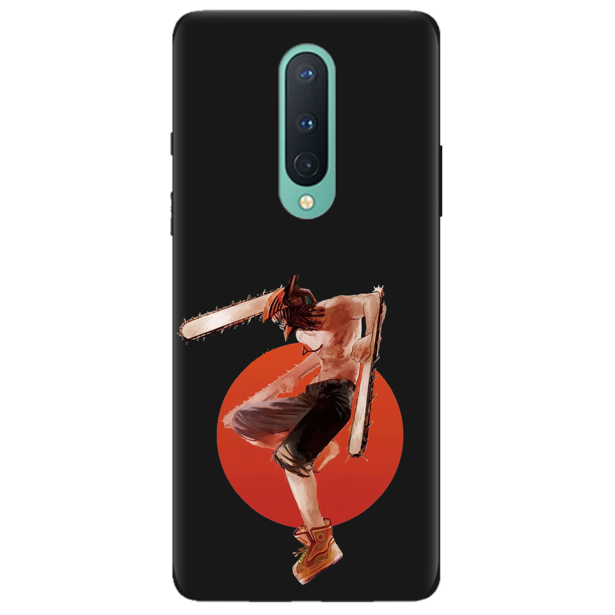 Чехол для OnePlus 8 черный матовый soft touch Денджі - фото 1 - Чехлы для телефонов