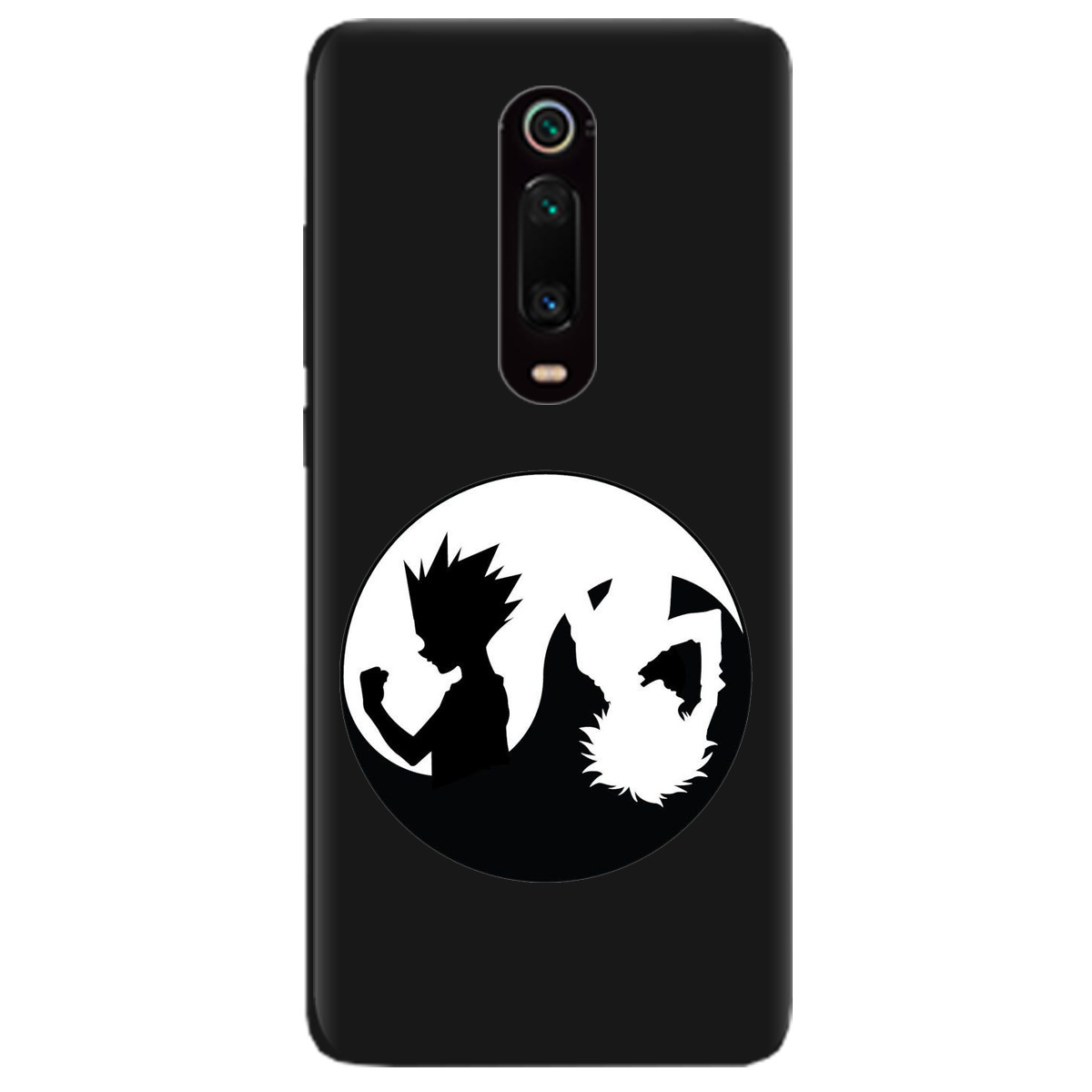 Чехол для Xiaomi Mi 9T черный матовый soft touch Ying Yang Hunter x Hunter - фото 1 - Чехлы для телефонов