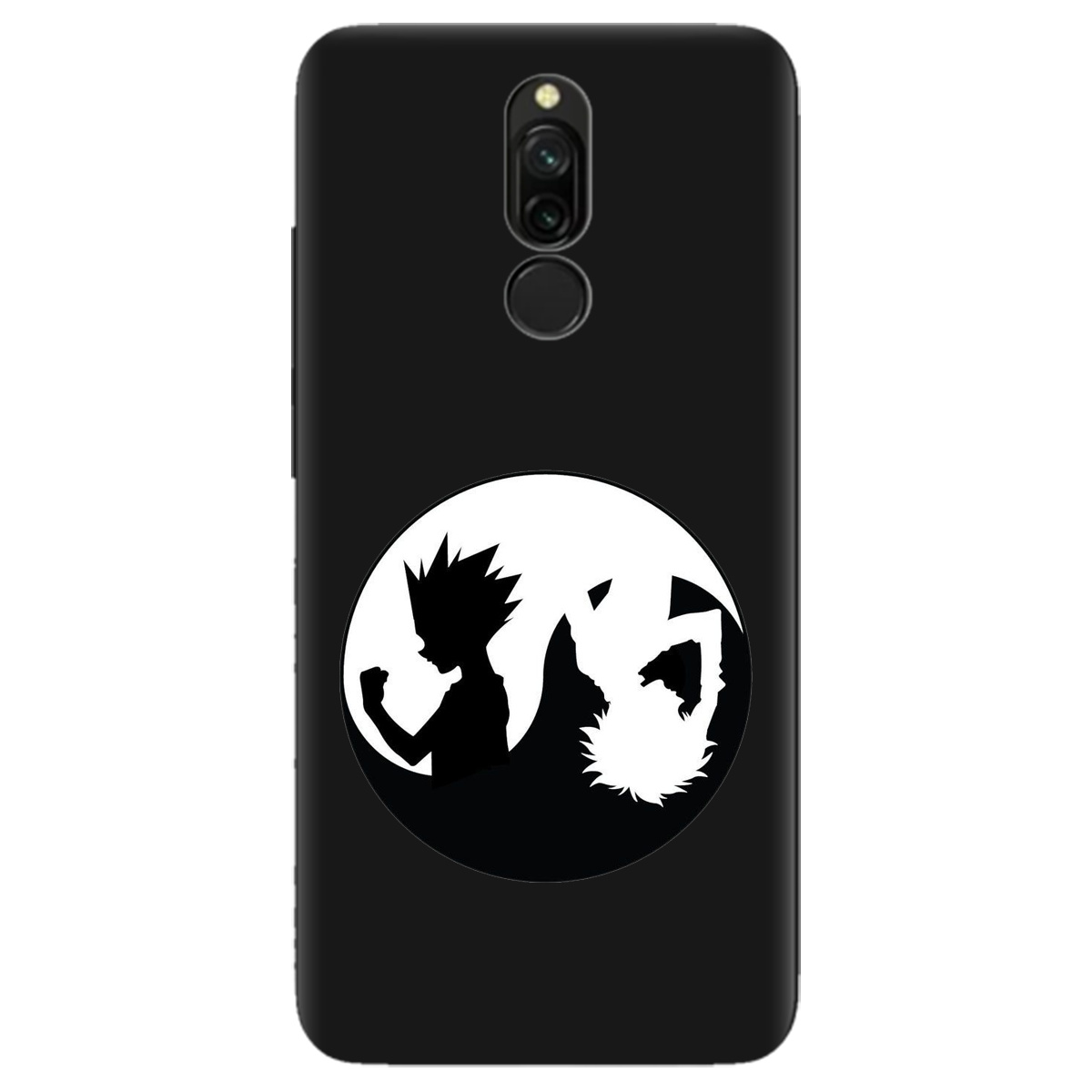 Чехол для Xiaomi Redmi 8 черный матовый soft touch Ying Yang Hunter x Hunter - фото 1 - Чехлы для телефонов