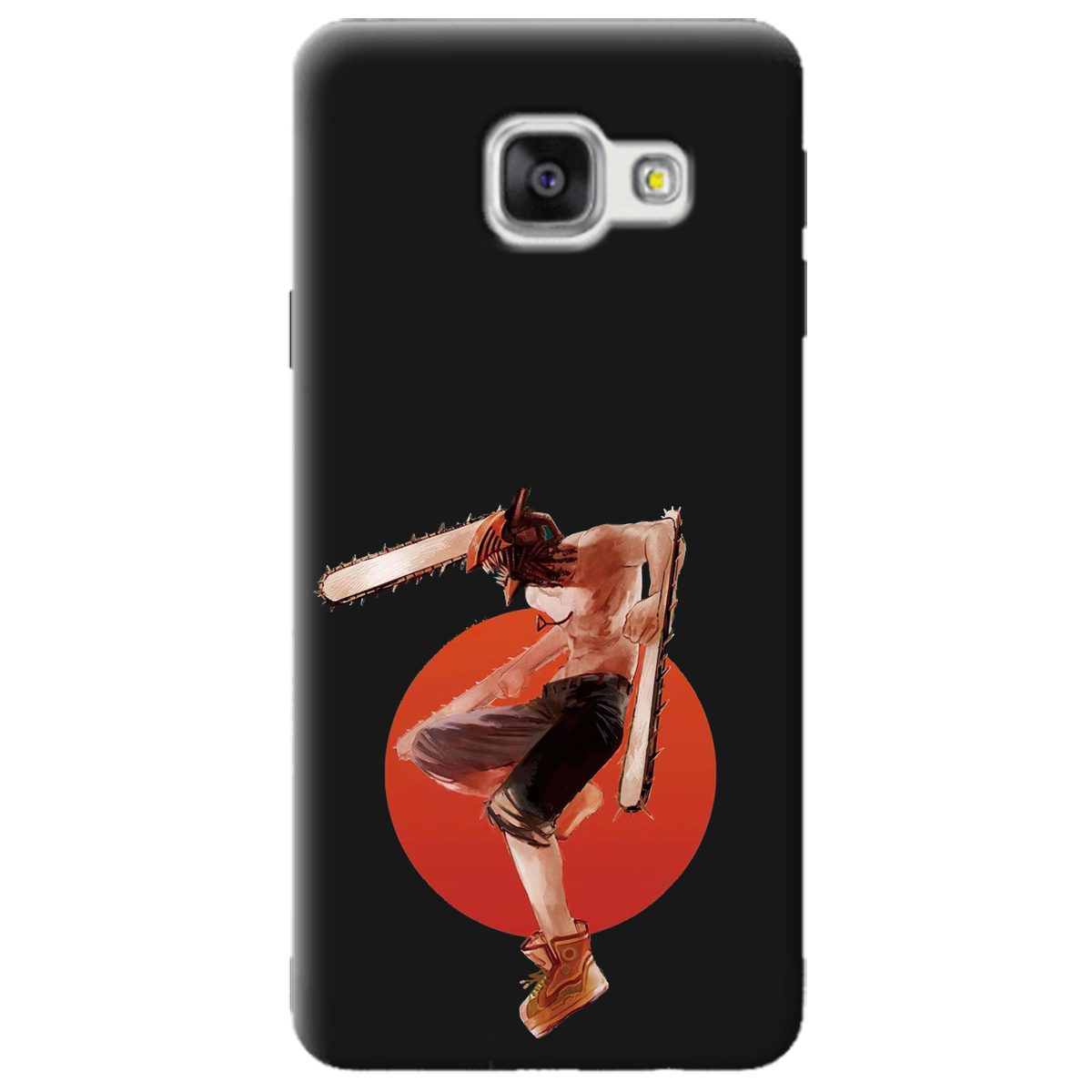 Чехол для Samsung Galaxy A3 2016 черный матовый soft touch Денджі - фото 1 - Чехлы для телефонов