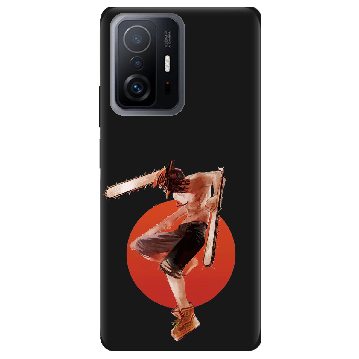 Чехол для Xiaomi 11T черный матовый soft touch Денджі - фото 1 - Чехлы для телефонов