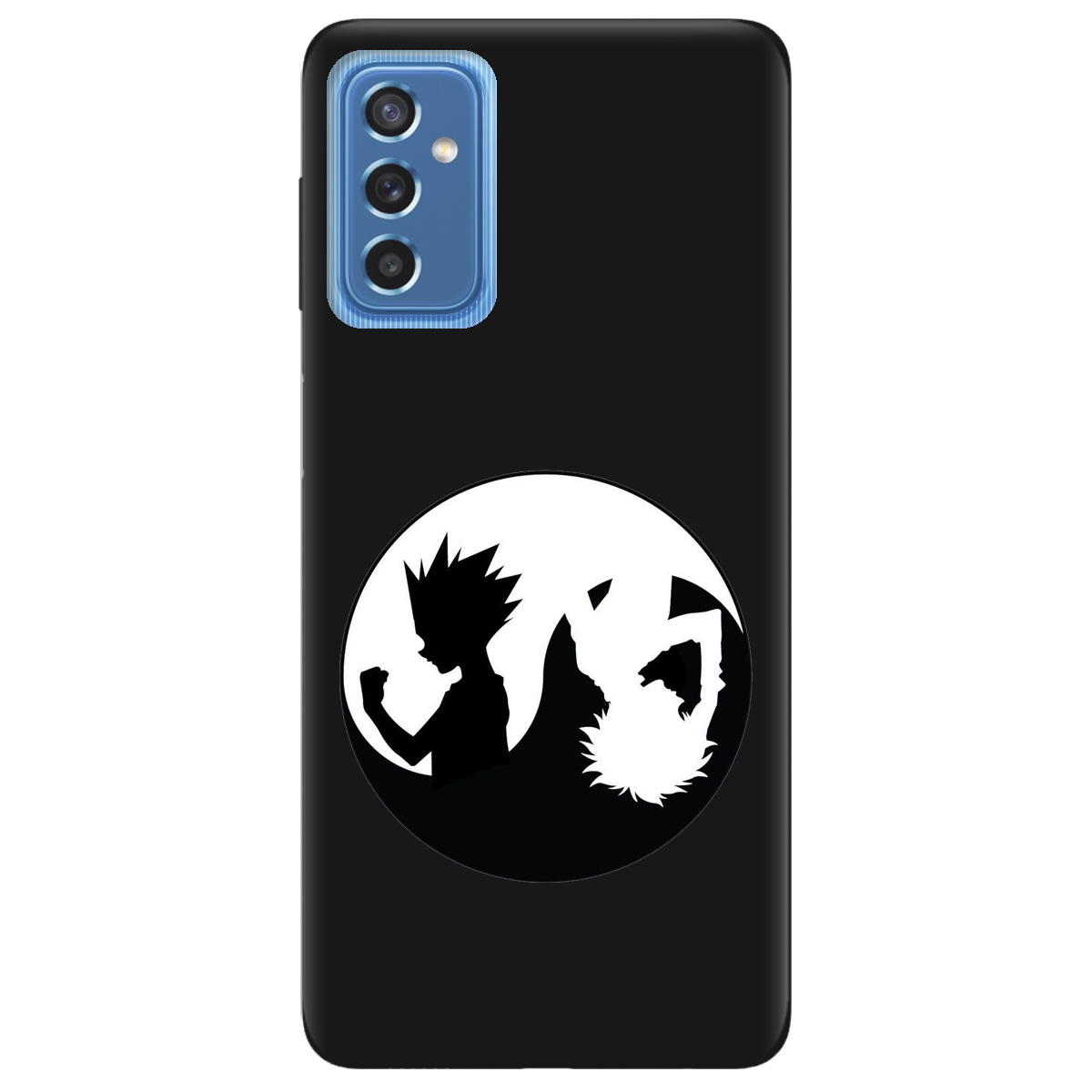 Чехол для Samsung Galaxy M52 черный матовый soft touch Ying Yang Hunter x Hunter - фото 1 - Чехлы для телефонов