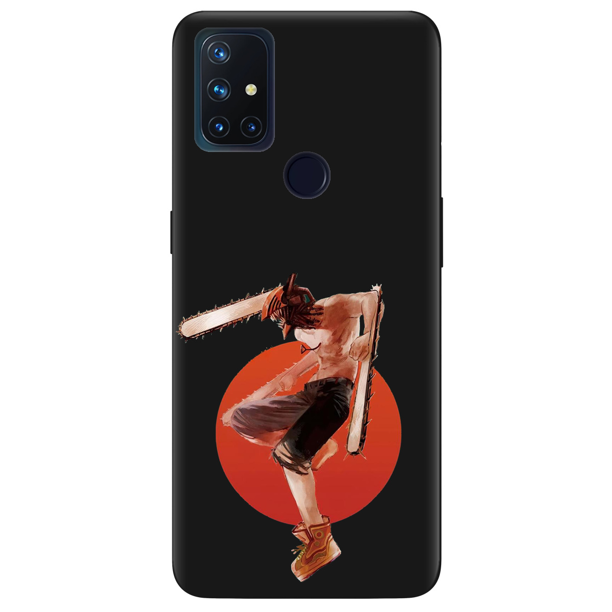 Чехол для OnePlus Nord N10 5G черный матовый soft touch Денджі - фото 1 - Чехлы для телефонов