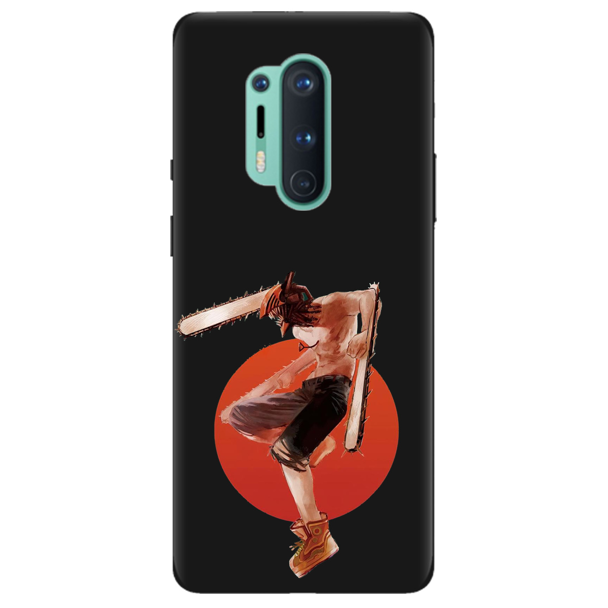 Чехол для OnePlus 8 Pro черный матовый soft touch Денджі - фото 1 - Чехлы для телефонов