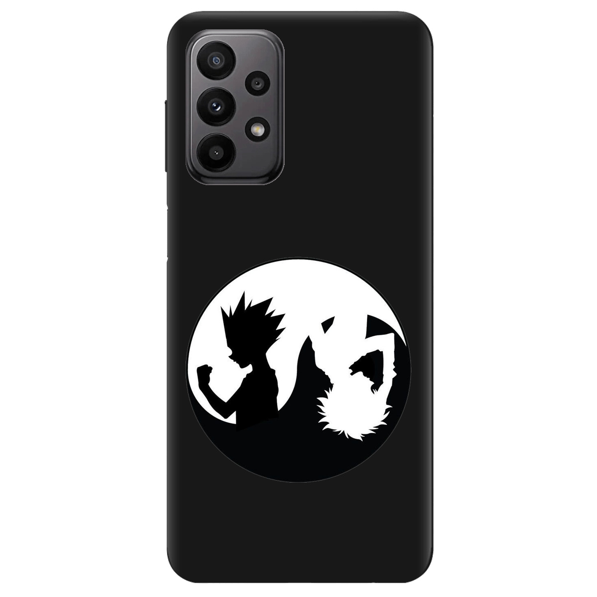 Чохол для Samsung Galaxy A23 4G чорний матовий soft touch Ying Yang Hunter x Hunter - фото 1 - Чохли для телефонів