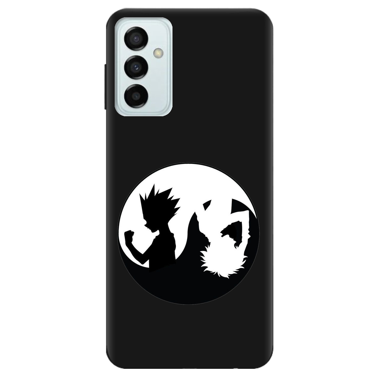 Чехол для Samsung Galaxy M23 5G черный матовый soft touch Ying Yang Hunter x Hunter - фото 1 - Чехлы для телефонов