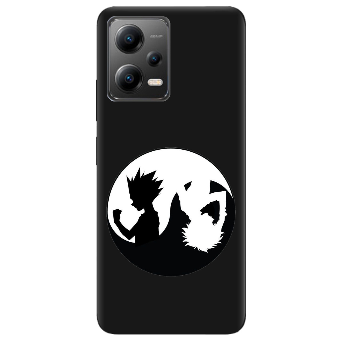 Чохол для Xiaomi Poco X5 5G чорний матовий soft touch Ying Yang Hunter x Hunter - фото 1 - Чохли для телефонів