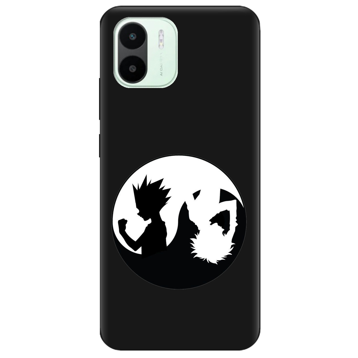 Чехол для Xiaomi Redmi A2 черный матовый soft touch Ying Yang Hunter x Hunter - фото 1 Чехол для Xiaomi Redmi A2 черный матовый soft touch Ying Yang Hunter x Hunter - фото 1 - Чехлы для телефонов
