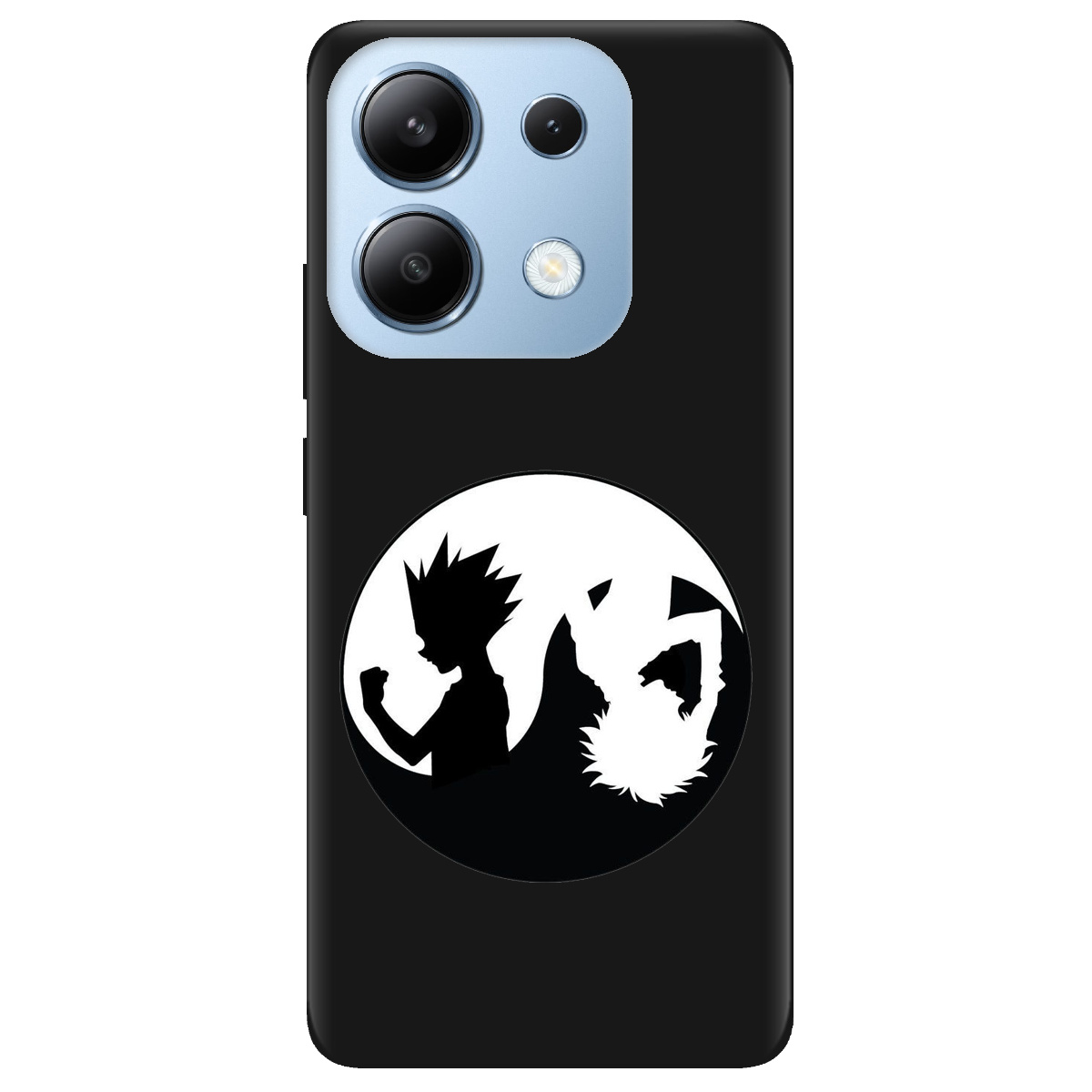 Чохол для Xiaomi Redmi Note 13 4G чорний матовий soft touch Ying Yang Hunter x Hunter - фото 1 - Чохли для телефонів