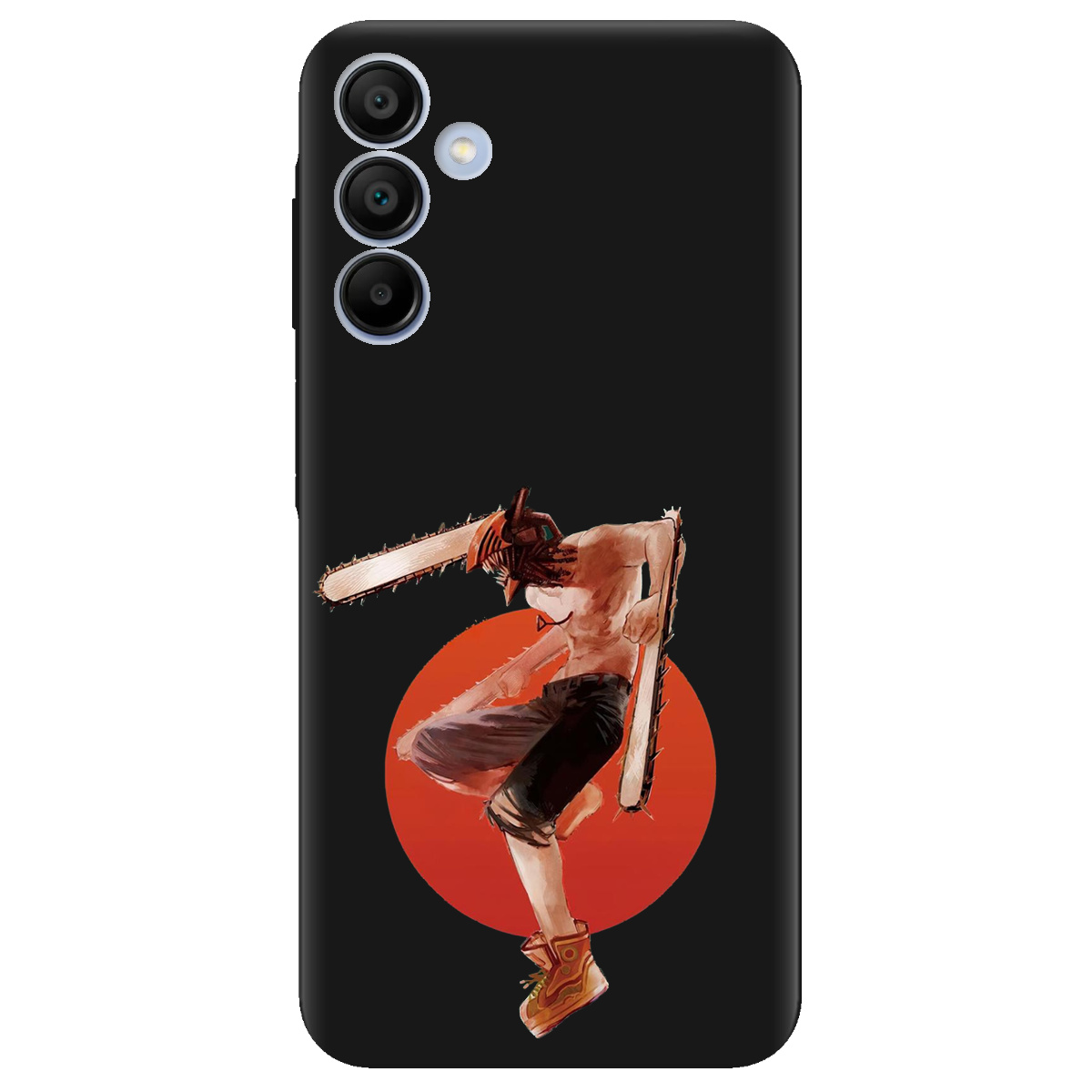 Чохол для Samsung Galaxy A15 чорний матовий soft touch Денджі - фото 1 - Чохли для телефонів