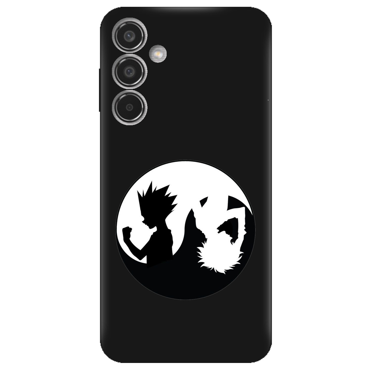 Чохол для Samsung Galaxy M35 5G чорний матовий soft touch Ying Yang Hunter x Hunter - фото 1 - Чохли для телефонів