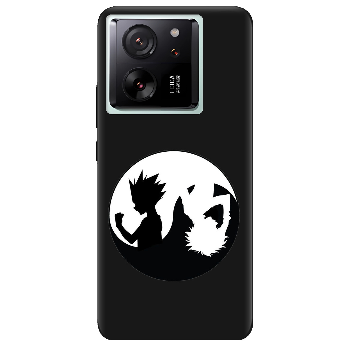 Чехол для Xiaomi 13T Pro черный матовый soft touch Ying Yang Hunter x Hunter - фото 1 - Чехлы для телефонов