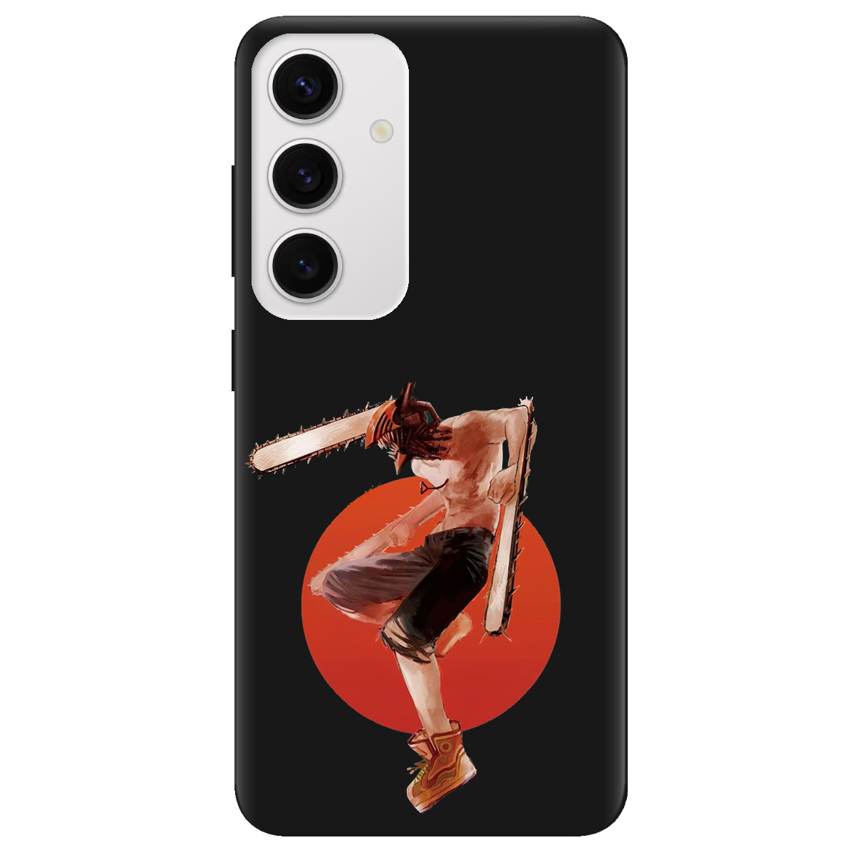 Чехол для Samsung Galaxy S25 Plus черный матовый soft touch Денджі - фото 1 - Чехлы для телефонов