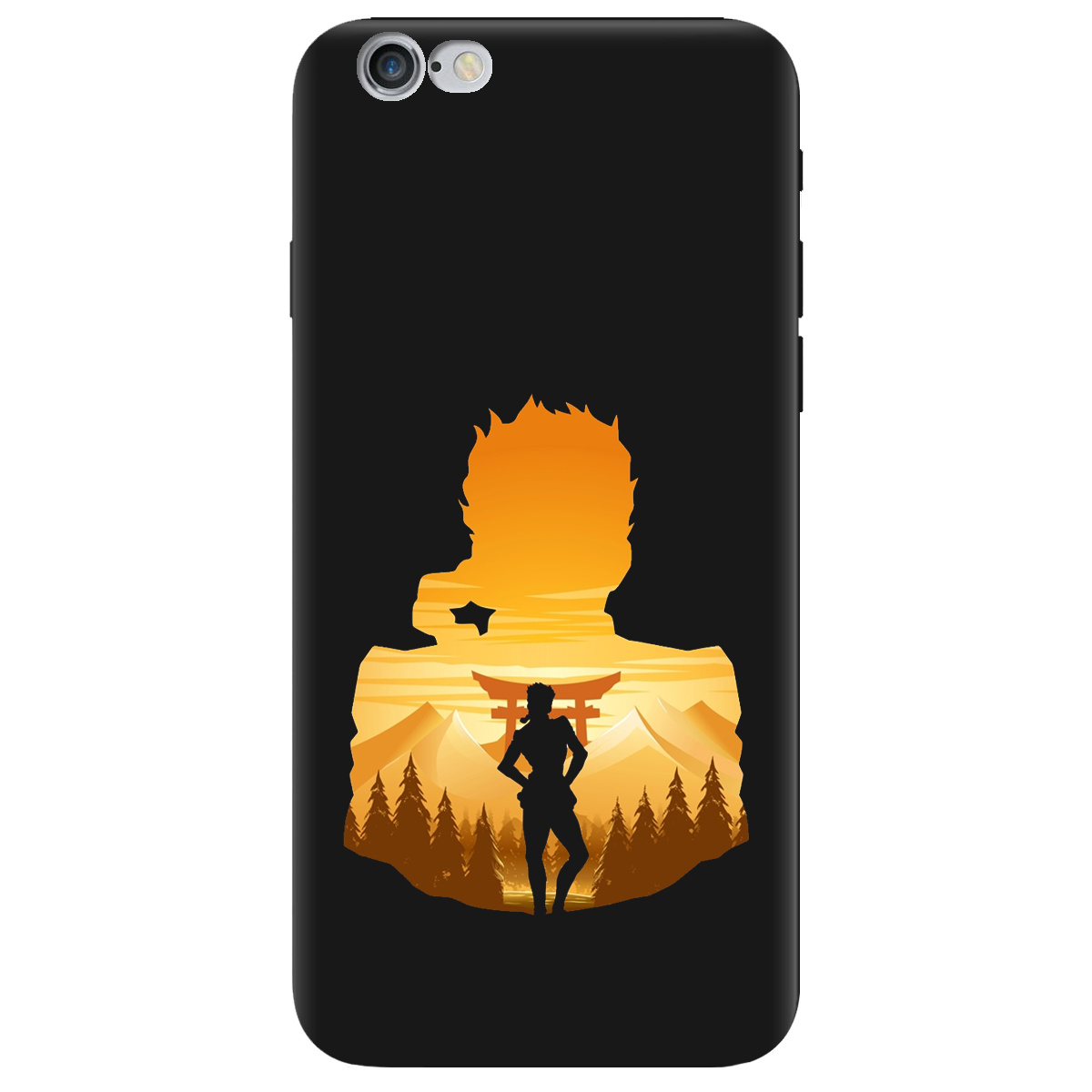 Чехол для Apple iPhone 6 / 6S черный матовый soft touch JoJo Giorno Giovanna - фото 1 Чехол для Apple iPhone 6 / 6S черный матовый soft touch JoJo Giorno Giovanna - фото 1 - Чехлы для телефонов