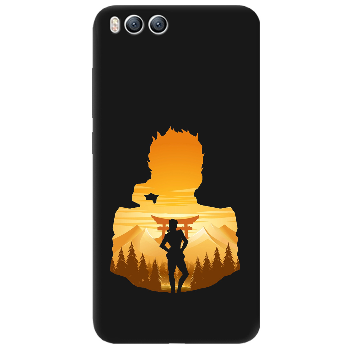 Чохол для Xiaomi Mi 6 чорний матовий soft touch JoJo Giorno Giovanna - фото 1 - Чохли для телефонів