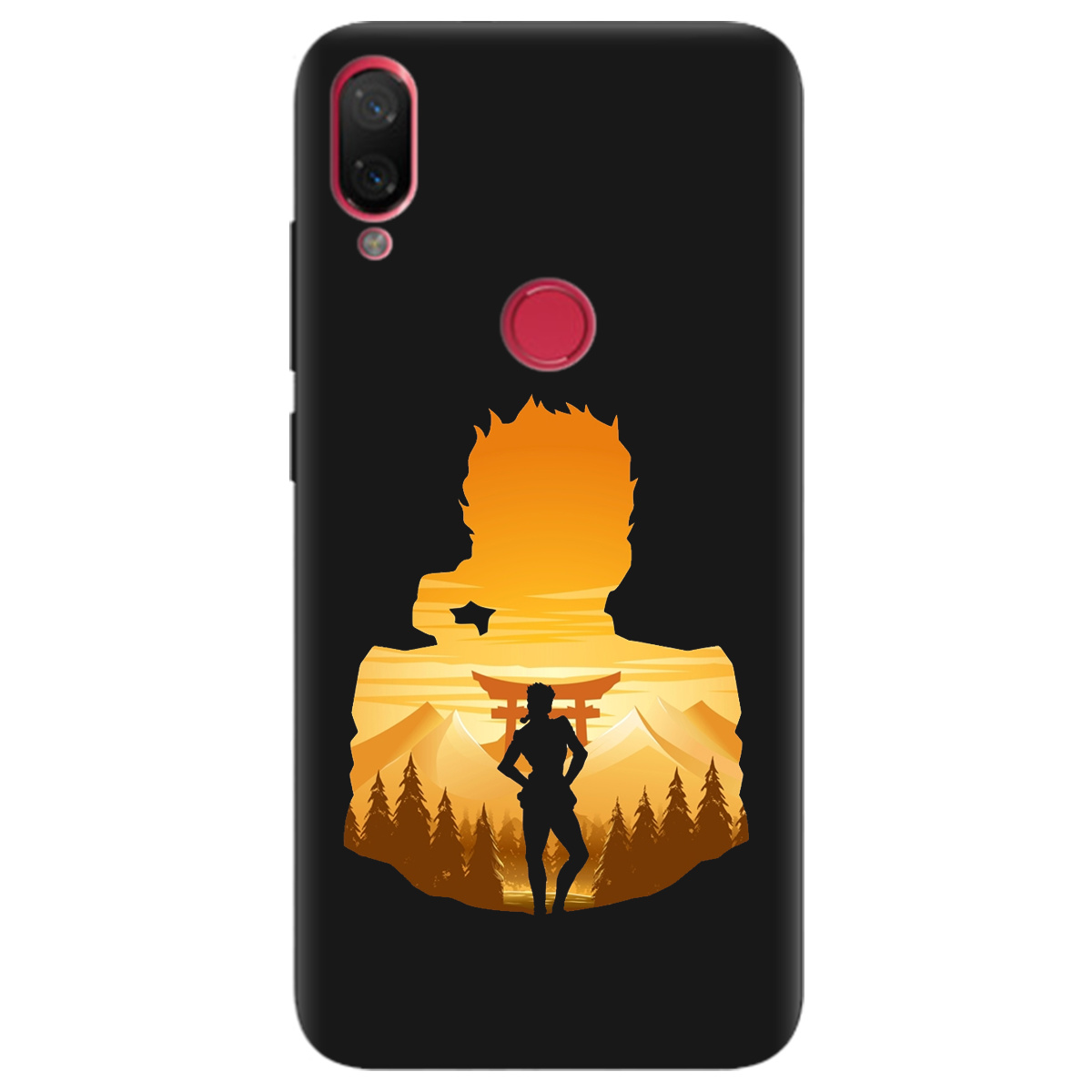 Чехол для Xiaomi Mi Play черный матовый soft touch JoJo Giorno Giovanna - фото 1 - Чехлы для телефонов