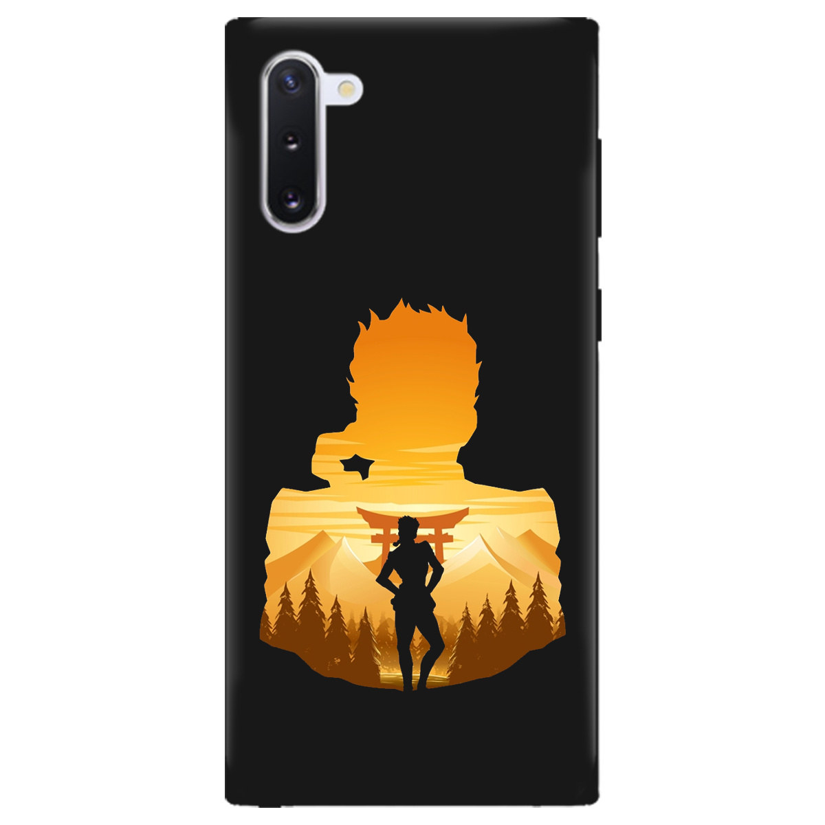 Чохол для Samsung Galaxy Note 10 чорний матовий soft touch JoJo Giorno Giovanna - фото 1 - Чохли для телефонів