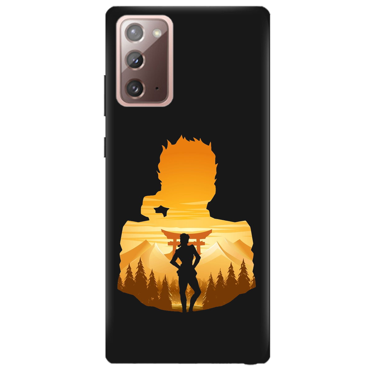 Чехол для Samsung Galaxy Note 20 черный матовый soft touch JoJo Giorno Giovanna - фото 1 Чехол для Samsung Galaxy Note 20 черный матовый soft touch JoJo Giorno Giovanna - фото 1 - Чехлы для телефонов