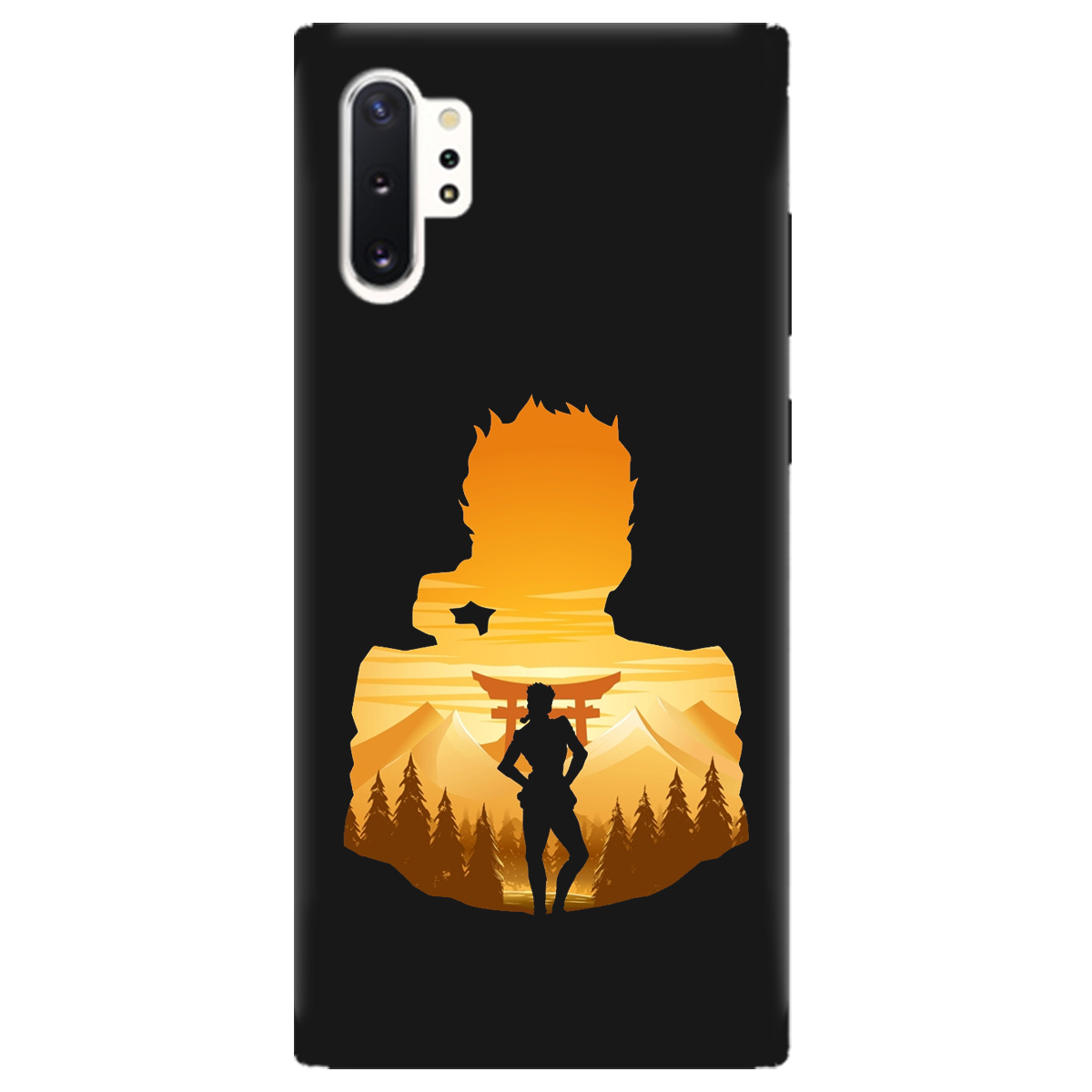 Чохол для Samsung Galaxy Note 10 Plus чорний матовий soft touch JoJo Giorno Giovanna - фото 1 Чохол для Samsung Galaxy Note 10 Plus чорний матовий soft touch JoJo Giorno Giovanna - фото 1 - Чохли для телефонів