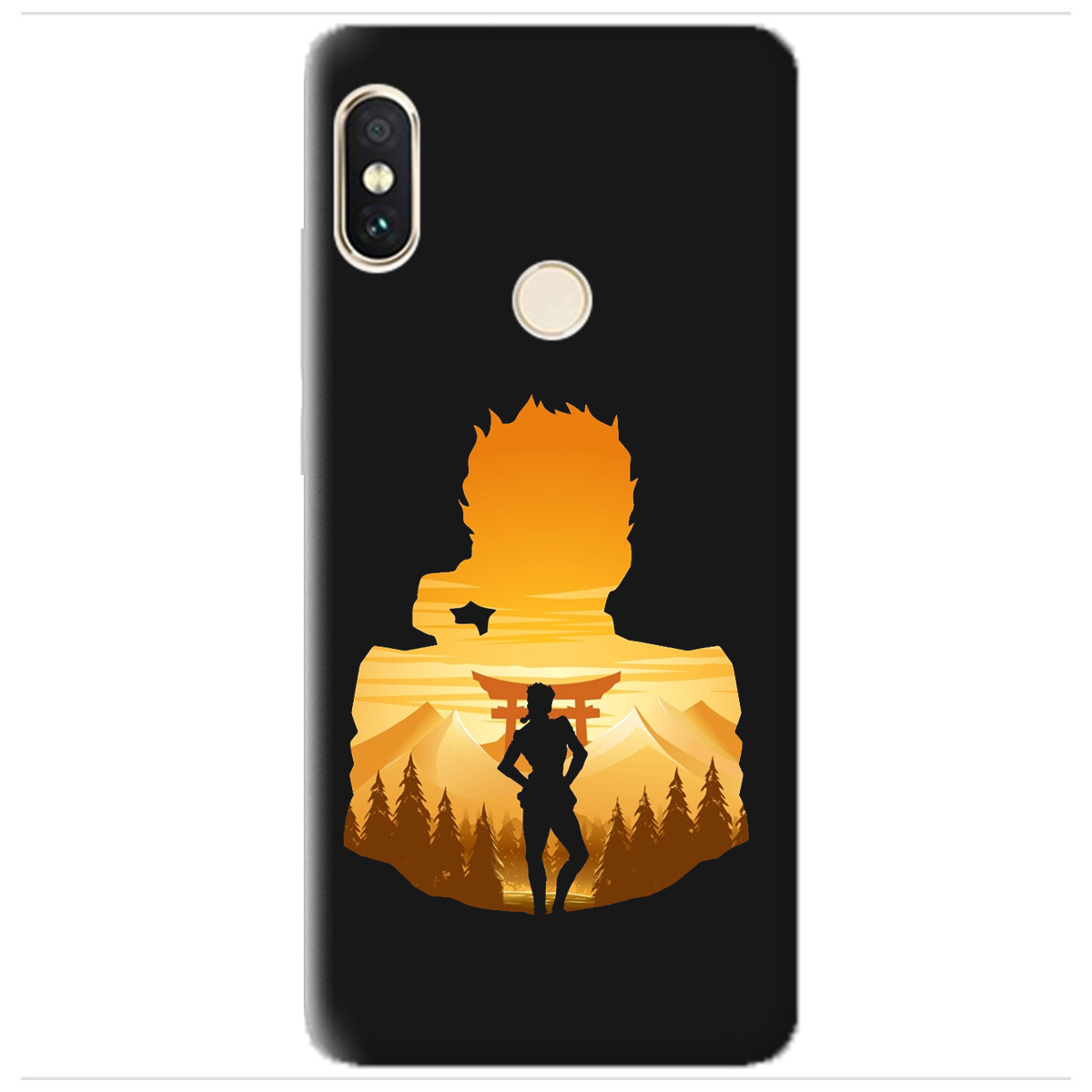 Чохол для Xiaomi Redmi Note 5 чорний матовий soft touch JoJo Giorno Giovanna - фото 1 - Чохли для телефонів