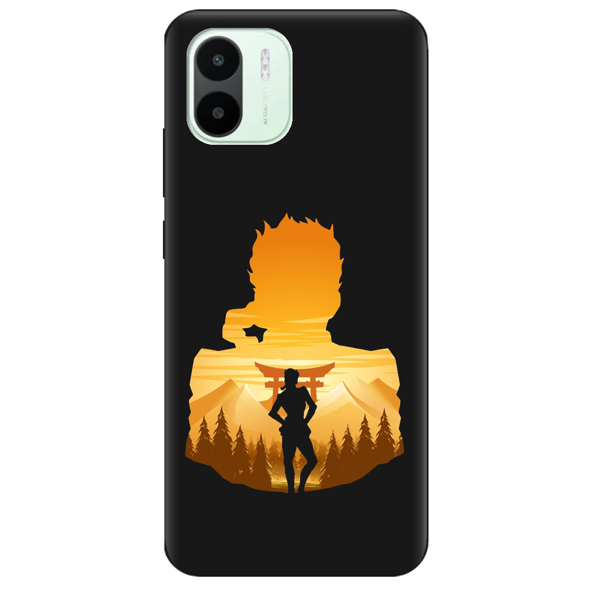Чехол для Xiaomi Redmi A1 черный матовый soft touch JoJo Giorno Giovanna - фото 1 Чехол для Xiaomi Redmi A1 черный матовый soft touch JoJo Giorno Giovanna - фото 1 - Чехлы для телефонов