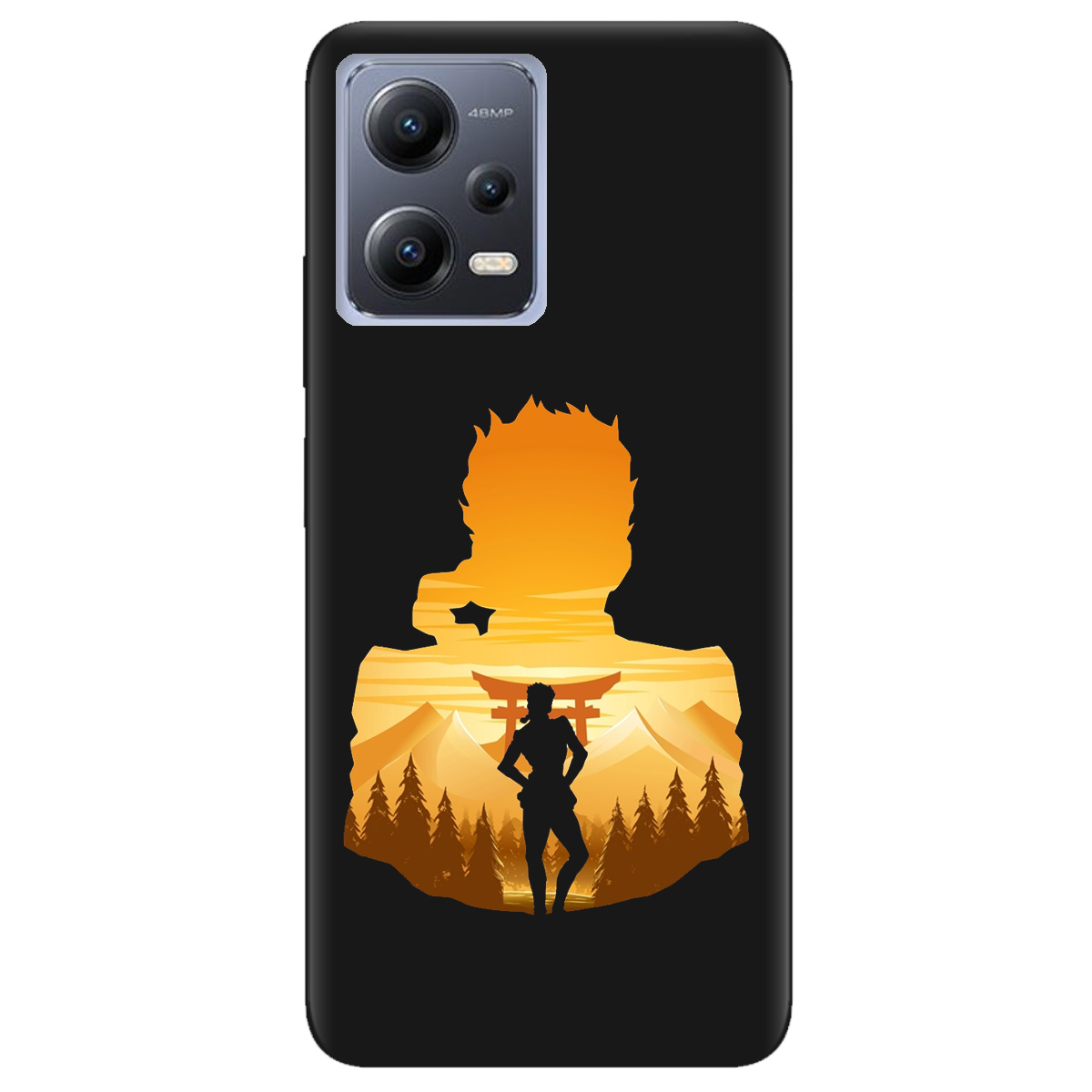Чехол для Xiaomi Redmi Note 12 5G черный матовый soft touch JoJo Giorno Giovanna - фото 1 Чехол для Xiaomi Redmi Note 12 5G черный матовый soft touch JoJo Giorno Giovanna - фото 1 - Чехлы для телефонов