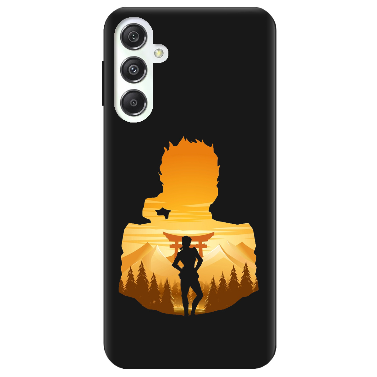 Чохол для Samsung Galaxy M34 5G чорний матовий soft touch JoJo Giorno Giovanna - фото 1 Чохол для Samsung Galaxy M34 5G чорний матовий soft touch JoJo Giorno Giovanna - фото 1 - Чохли для телефонів