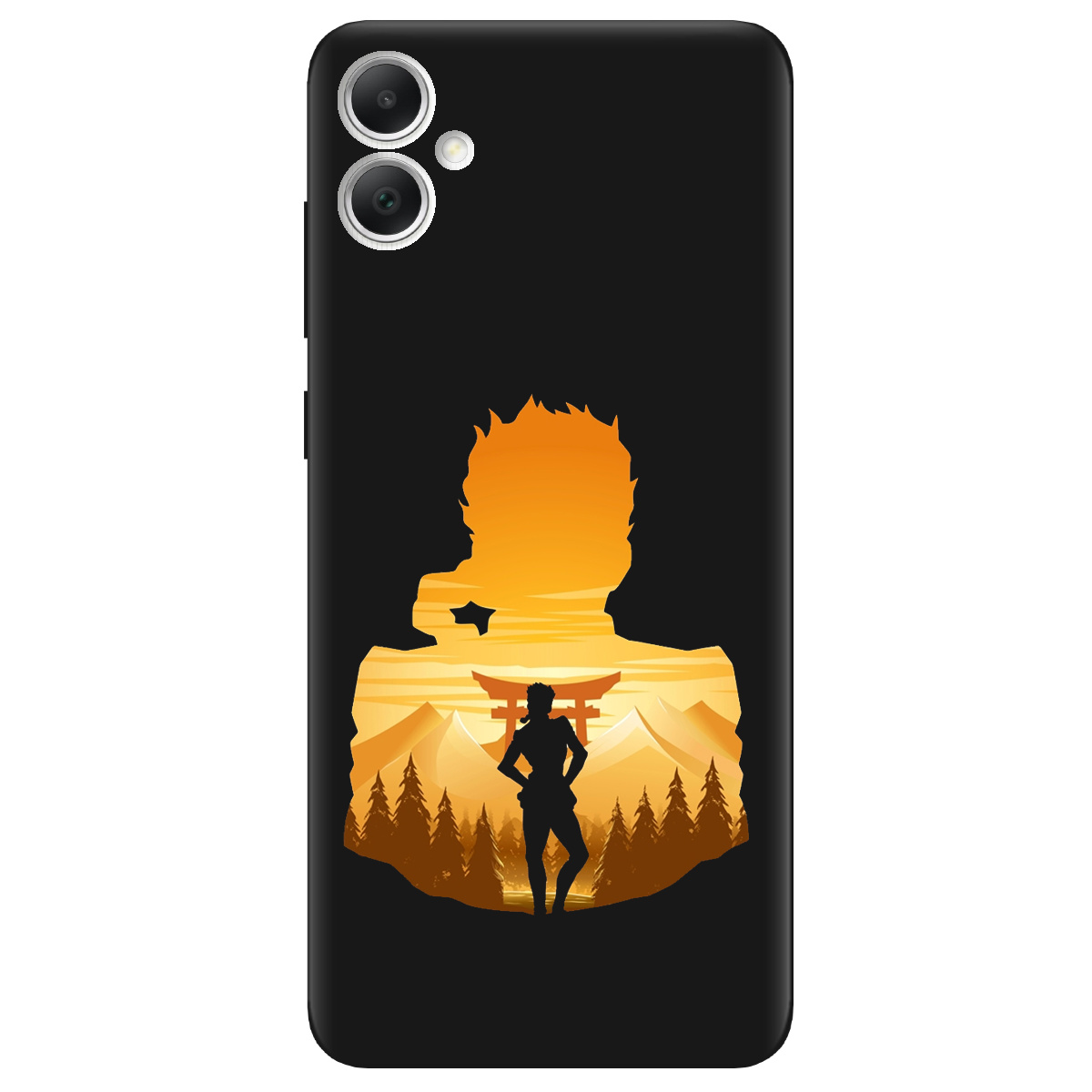 Чохол для Samsung Galaxy A05 чорний матовий soft touch JoJo Giorno Giovanna - фото 1 Чохол для Samsung Galaxy A05 чорний матовий soft touch JoJo Giorno Giovanna - фото 1 - Чохли для телефонів