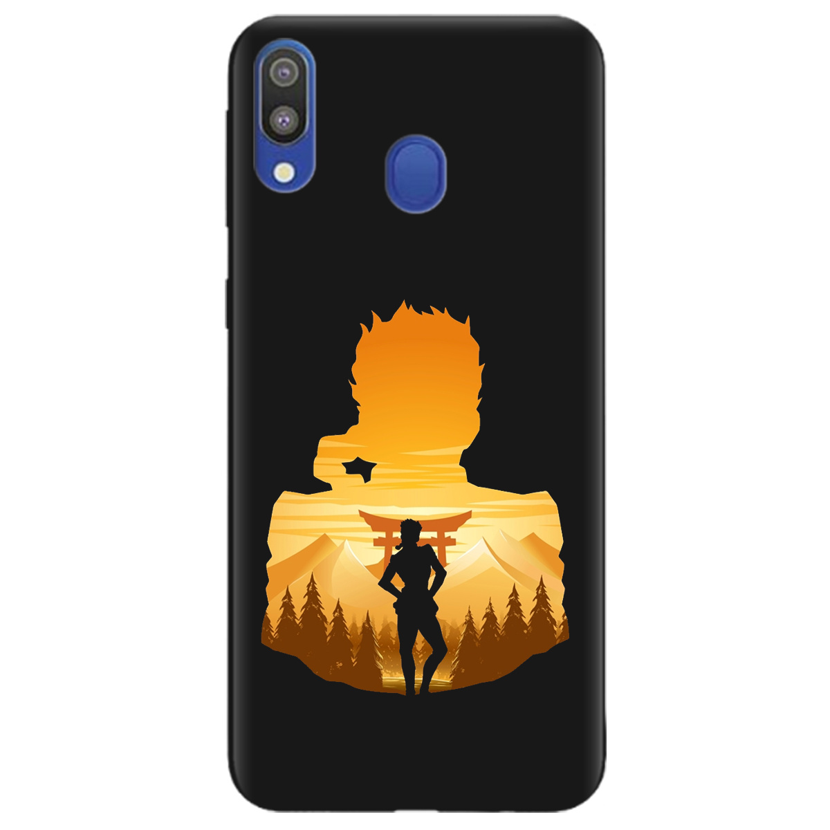 Чохол для Samsung Galaxy A20e чорний матовий soft touch JoJo Giorno Giovanna - фото 1 Чохол для Samsung Galaxy A20e чорний матовий soft touch JoJo Giorno Giovanna - фото 1 - Чохли для телефонів