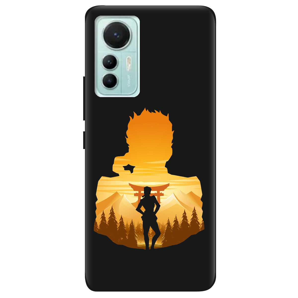 Чехол для Xiaomi 12 Lite черный матовый soft touch JoJo Giorno Giovanna - фото 1 Чехол для Xiaomi 12 Lite черный матовый soft touch JoJo Giorno Giovanna - фото 1 - Чехлы для телефонов