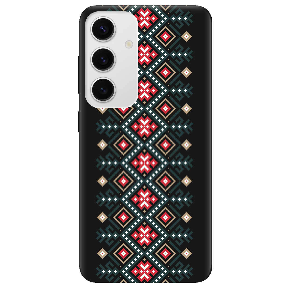 Чехол для Samsung Galaxy S25 Plus черный матовый soft touch Тропа предков - фото 1 - Чехлы для телефонов