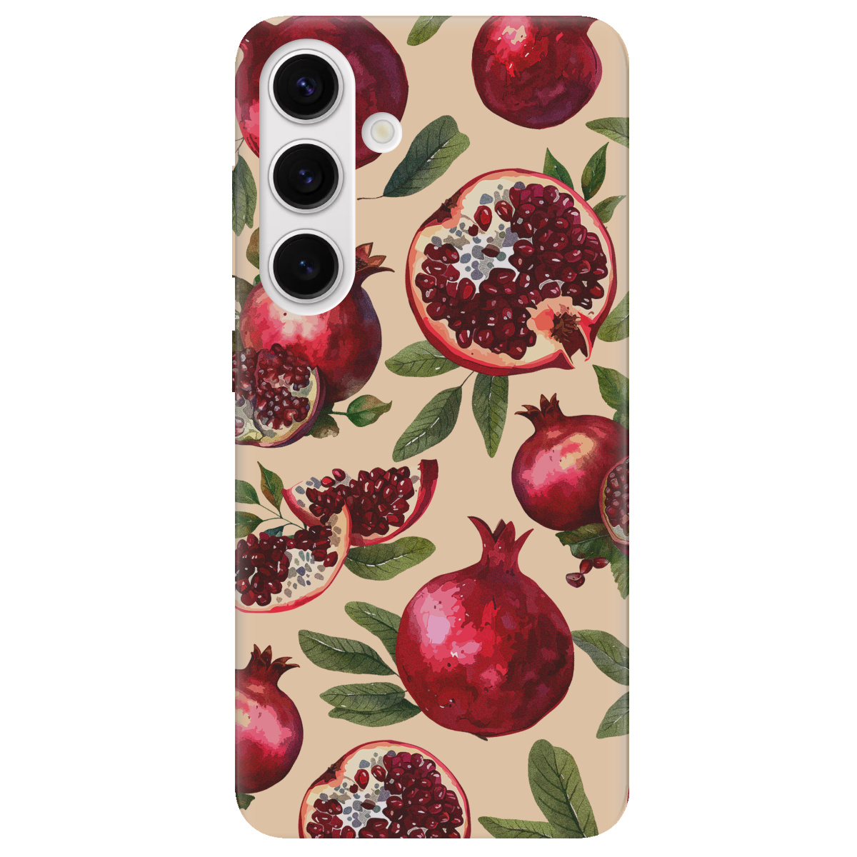 Чехол для Samsung Galaxy S25 Plus прозрачный Гранатовая страсть - фото 1 - Чехлы для телефонов