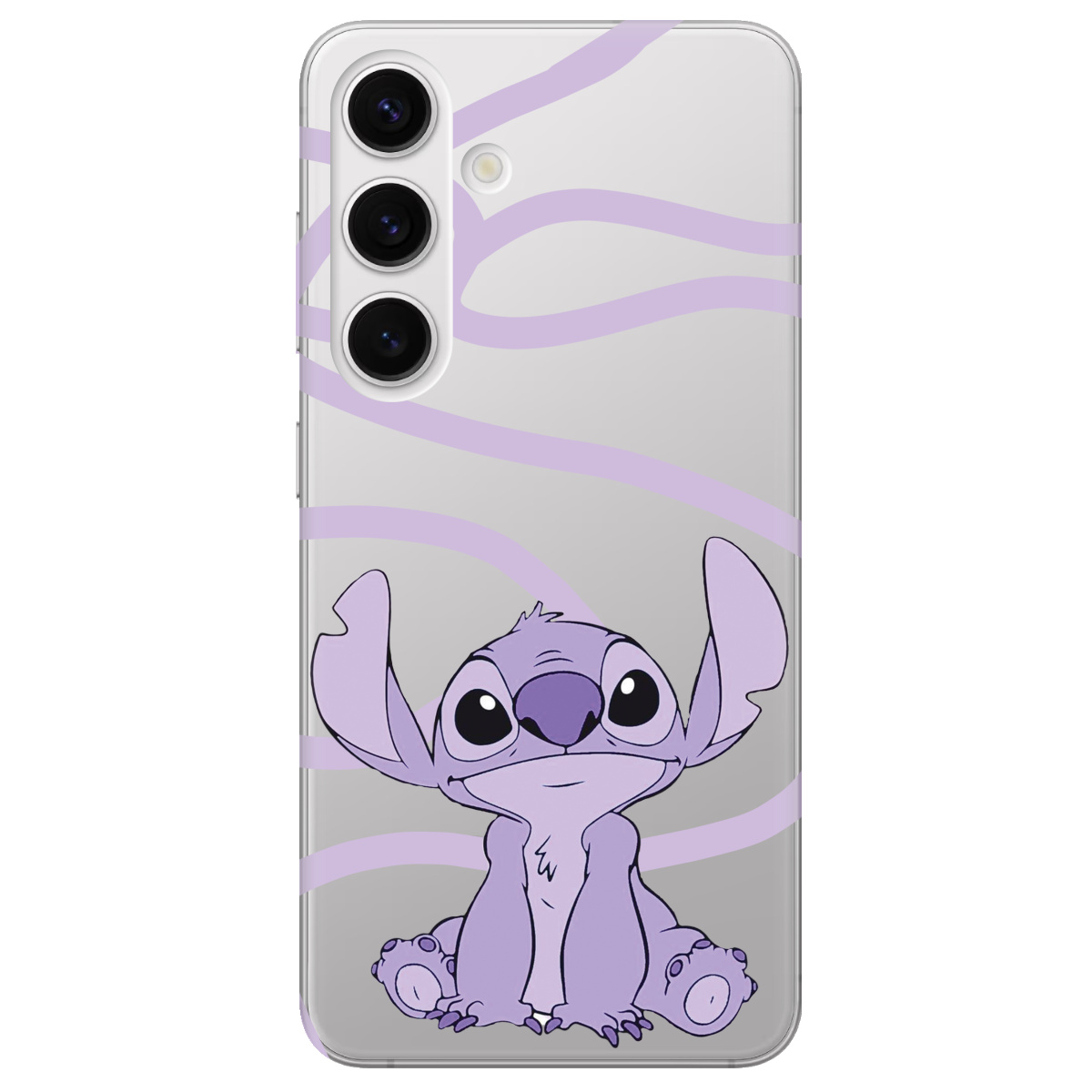 Чохол для Samsung Galaxy S25 Plus прозорий Веселий Стіч - фото 1 - Чохли для телефонів