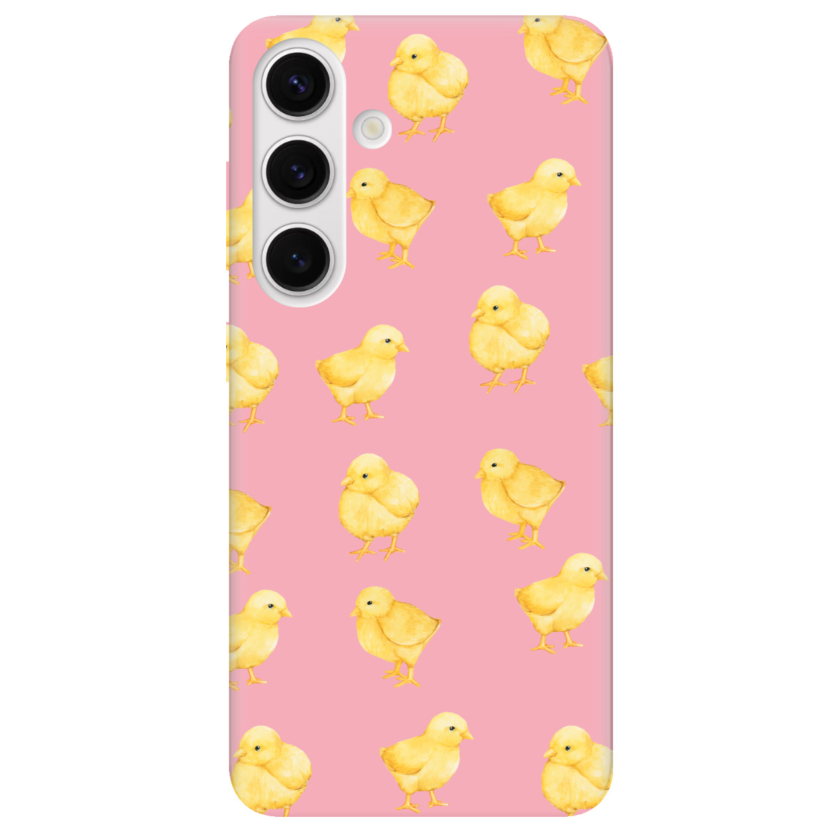 Чехол для Samsung Galaxy S24 Plus прозрачный Цыплята - фото 1 - Чехлы для телефонов