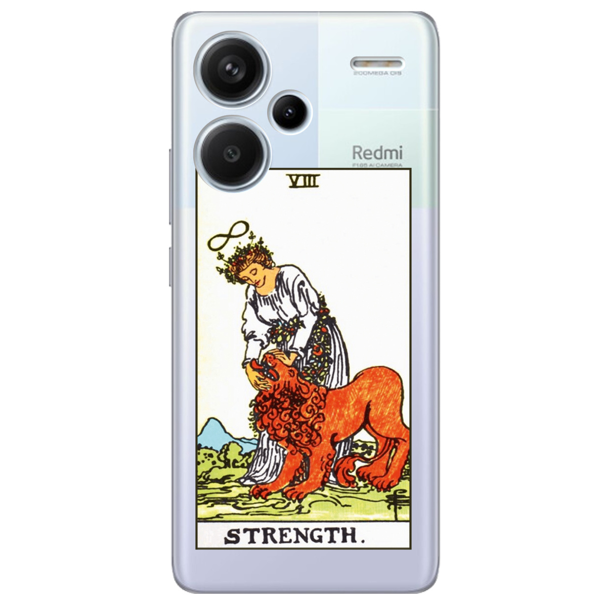 Чехол для Xiaomi Redmi Note 13 Pro + прозрачный Таро Сила - фото 1 - Чехлы для телефонов