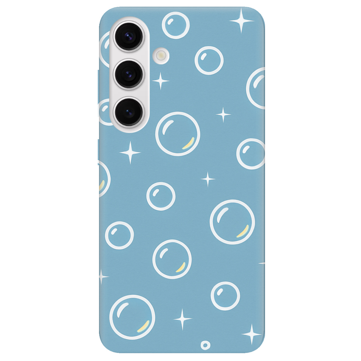 Чехол для Samsung Galaxy S24 Plus прозрачный Бульбашки - фото 1 - Чехлы для телефонов